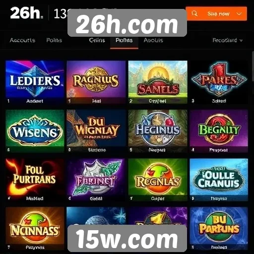 Jogos mais populares no 26h.com em análise